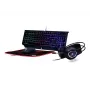 Klawiatura gamingowa GEMBIRD GGS-UMGL4-01 pełnowymiarowa USB QWERTY 104-klawiszowa US English z myszą, czarna