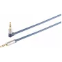 Kabel audio 3,5 mm ShiverPeaks 30821-MHQ chromowany metalowy cienki 0,75 m