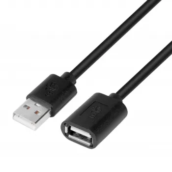Przedłużacz USB AM-AF 1,8 m czarny