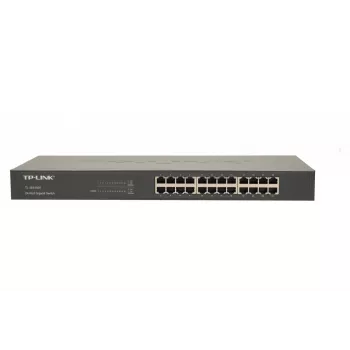 Przełącznik sieciowy TP-Link 24-portowy Gigabit do montażu w szafie, niezarządzalny, Gigabit Ethernet (10/100/1000), pełny dupleks, montaż w szafie, 1U