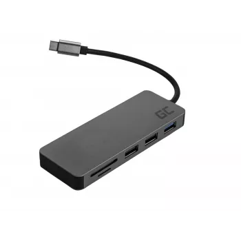 Green Cell AK50 - USB 3.2 Gen 1 (3.1 Gen 1) Type-C - USB 2.0 - USB 3.2 Gen 1 (3.1 Gen 1) Type-A - USB 3.2 Gen 1 (3.1 Gen 1) Type-C - MicroSD (TransFlash) - SD - Srebrny - Apple MacB