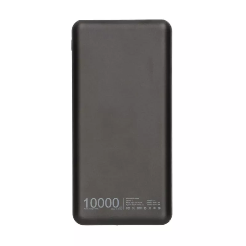 Powerbank Extralink EPB-098B 10000 mAh, LiPo, 2× USB-A + 1× USB-C, czarny