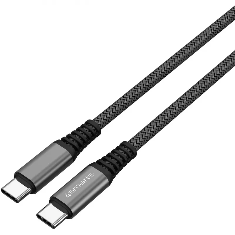 4smarts PremiumCord - Kabel USB - USB-C (M) do USB-C (M) - USB 2.0 - 20 V - 5 A - 1.5 m - Zasilacz USB (100 W) - Czarny