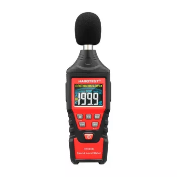 Cyfrowy miernik decybeli Habotest HT622B — miernik poziomu dźwięku z ważeniem A/C, interfejsem USB