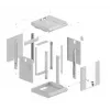 Szafa rack naścienna Lanberg WF11-3304-10S 4U szara, udźwig 30 kg