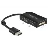 DeLOCK 0.16m DisplayPort/VGA+HDMI+DVI VGA (D-Sub)+ HDMI + DVI Czarny