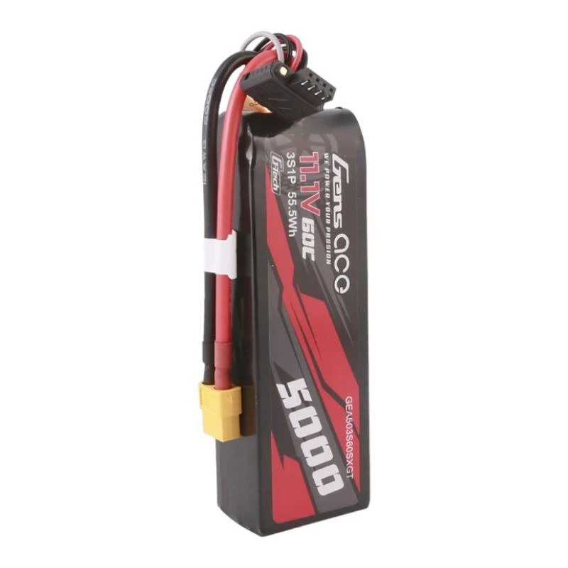 Gens ace G-Tech 5000mAh 11.1V 60C 3S1P Short-Size Lipo z wtykiem XT60