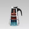 Moka pot Maestro MR-1660 0.2 L stal nierdzewna kawiarka, 4 filiżanki, czarna rączka