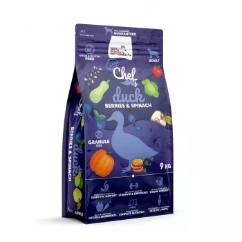 SYTA MICHA Chef Duck, jagody i szpinak - sucha karma dla psów - 9kg