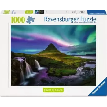 Puzzle Power of Nature - Northern Lights over Kirkjufell (1000 elementów)