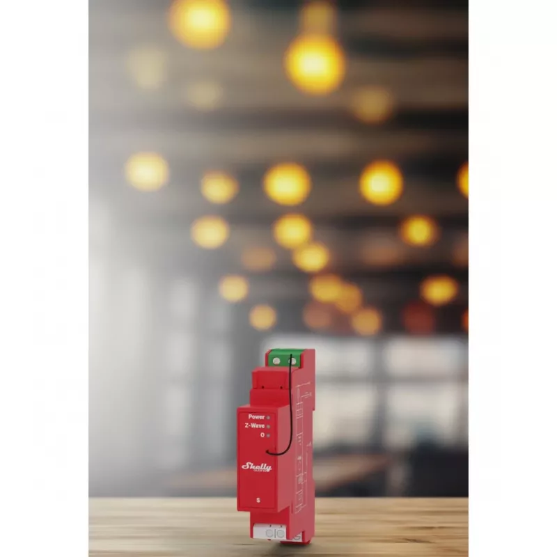 Solid-state relay Shelly Qubino Wave PRO 1PM czerwony 16A 110-240V