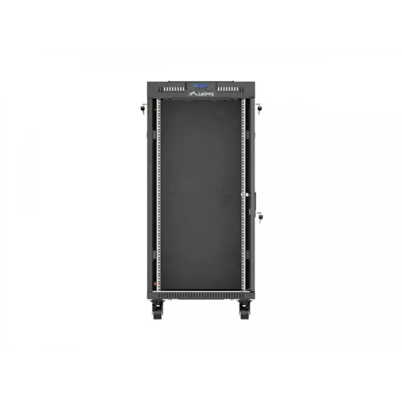 Stojąca szafa rack LANBERG FF01-6624-12BL 24U 19 cali 600×600 mm, IP20, 1200 kg, czarna