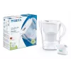 Dzbanek filtrujący wodę BRITA Marella z wkładem Maxtra Pro, zbiornik na wodę 2,4 l, biały, ergonomiczny uchwyt