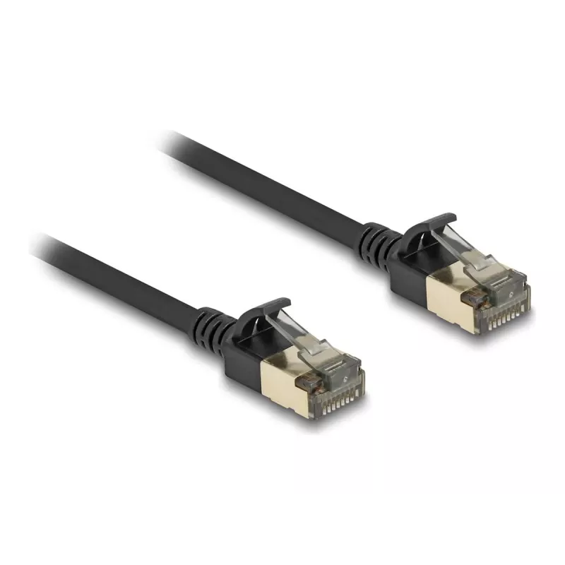 Kabel sieciowy DeLOCK RJ45 Cat.8.1 F/FTP cienki Pro 5m Czarny