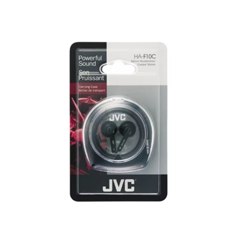 Słuchawki douszne JVC Ear Bud, przewodowe, do muzyki, czarne