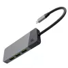 Hub USB Type‑C zielony Cell HUBGC01 — 7 portów: 3×USB‑A 3.2 Gen 1, 1×USB‑C 3.2 Gen 1, HDMI, czytnik microSD+SD — srebrny