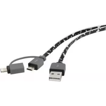 Kabel USB Renkforce RF4145364 — USB 2.0, USB-A na USB-Micro-B i Apple Lightning