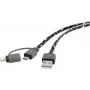 Kabel USB Renkforce RF4145364 — USB 2.0, USB-A na USB-Micro-B i Apple Lightning