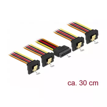 Wewnętrzny przewód zasilający DeLOCK 60167 0,3 m SATA 15-pin na 4 x SATA 15-pin