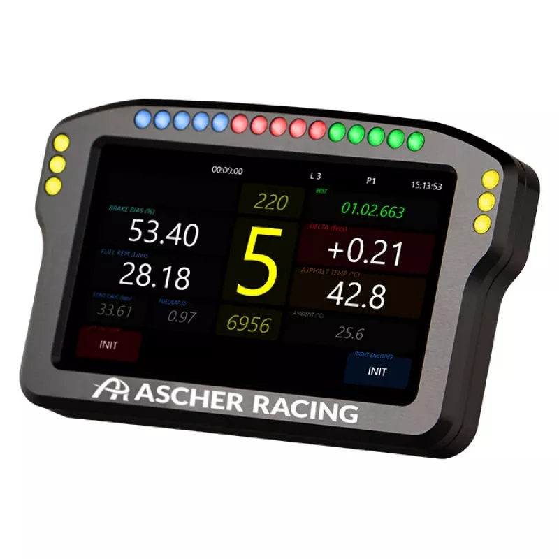Panel deski rozdzielczej na kierownicę Ascher Racing 5 cali model 76080029 do wyświetlaczy wyścigowych symulatorowych