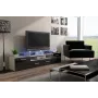 Cama stojak TV EVORA 200 biały/czarny połysk