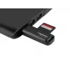 Czytnik kart NATEC Scarab 2 USB 3.2 Gen 1 Type-A — obsługa MicroSD/SD, 5000 Mbit/s, czarny