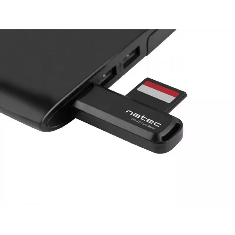 Czytnik kart NATEC Scarab 2 USB 3.2 Gen 1 Type-A — obsługa MicroSD/SD, 5000 Mbit/s, czarny