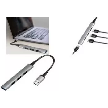 LogiLink USB Hub USB 3.0 4-Port Slim Aluminum Grey (UA0391)