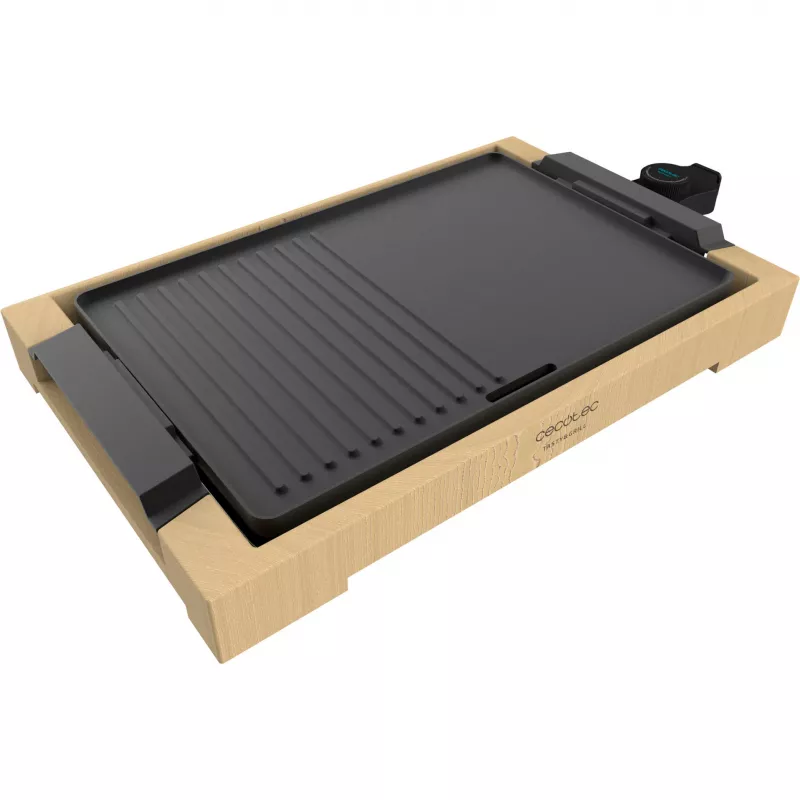 Grill elektryczny CECOTEC Tasty&Grill 2000 Bamboo Czarny — model 3058, kompaktowy grill stołowy