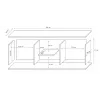 Szafka RTV Cama Meble SOHO 180x43x37 cm — blat w kolorze kaszmiru, czarna rama
