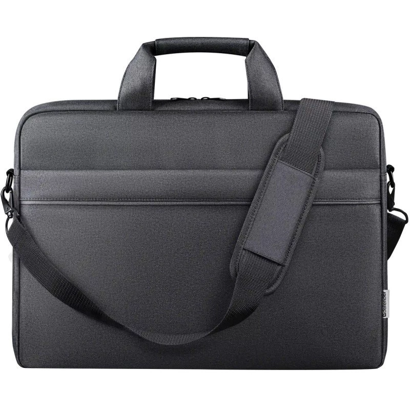 Torba na laptopa DEFENDER FIRM 26123 do laptopów 15,6 cala, poliuretan, czarna, toploader, odpinany pasek na ramię