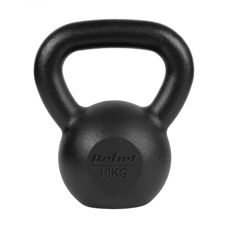 Kettlebell Rebel Active 10 kg Iron RBA-2323-10 – odważnik żeliwny do treningu siłowego