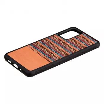 Etui na telefon man and wood do Samsung Galaxy S20+ — brązowa krata z czarnym wykończeniem