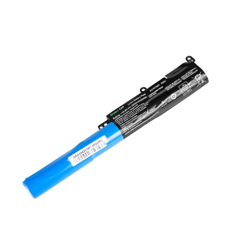 Bateria do laptopa zielony Cell AS94 do ASUS R541N R541S R541U Vivobook Max F541N F541U X541N X541S — 10,8 V, 2200 mAh, Li-Ion, 3 ogniwa