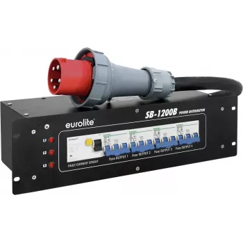 Rozdzielacz zasilania EUROLITE SB-1200B 1200W 16A listwa zasilająca sieciowa z wbudowanym zabezpieczeniem