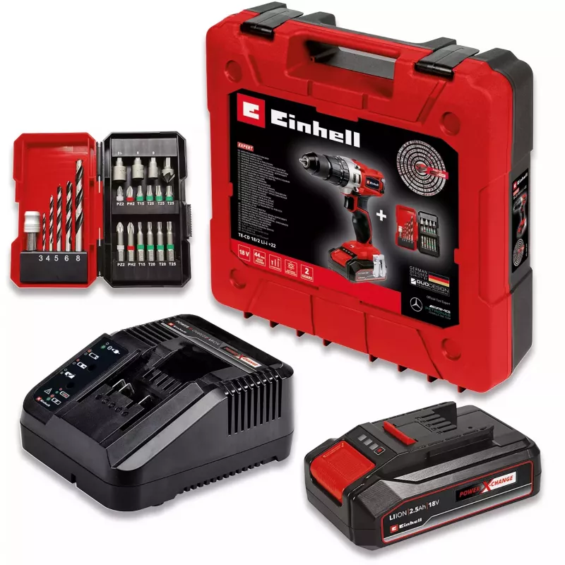 Pistol Grip Drill Einhell TE-CD 18/2 Li-i+22 1250 RPM 1.14 kg