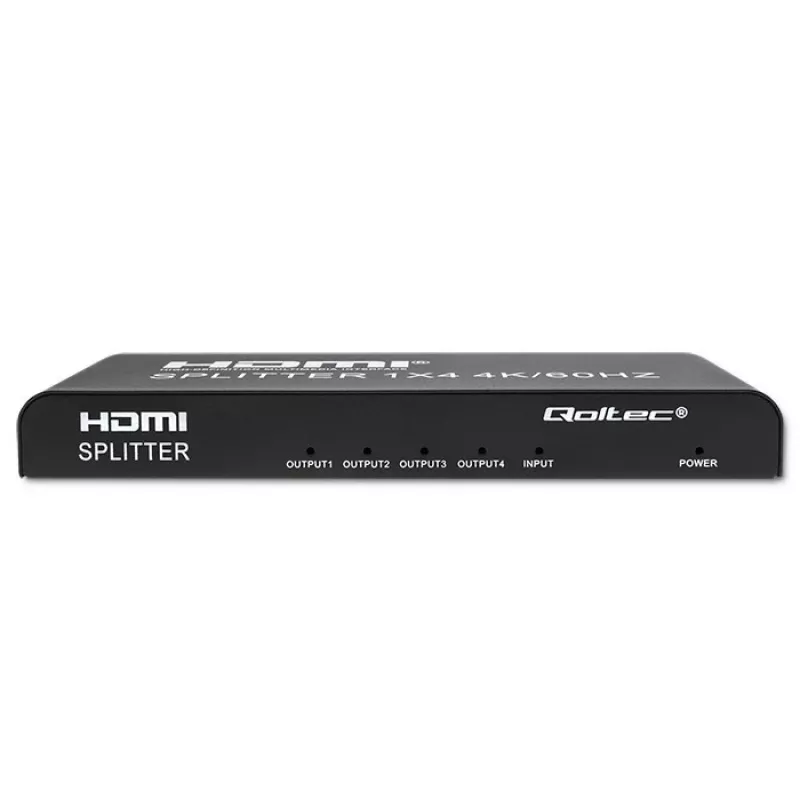 Qoltec 51799 Aktywny Rozdzielacz HDMI 4 x HDMI 4K x 2K | 6Gb/s | 60Hz