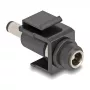 DeLOCK Moduł Keystone DC 5,5 x 2,1 mm żeński na męski czarny