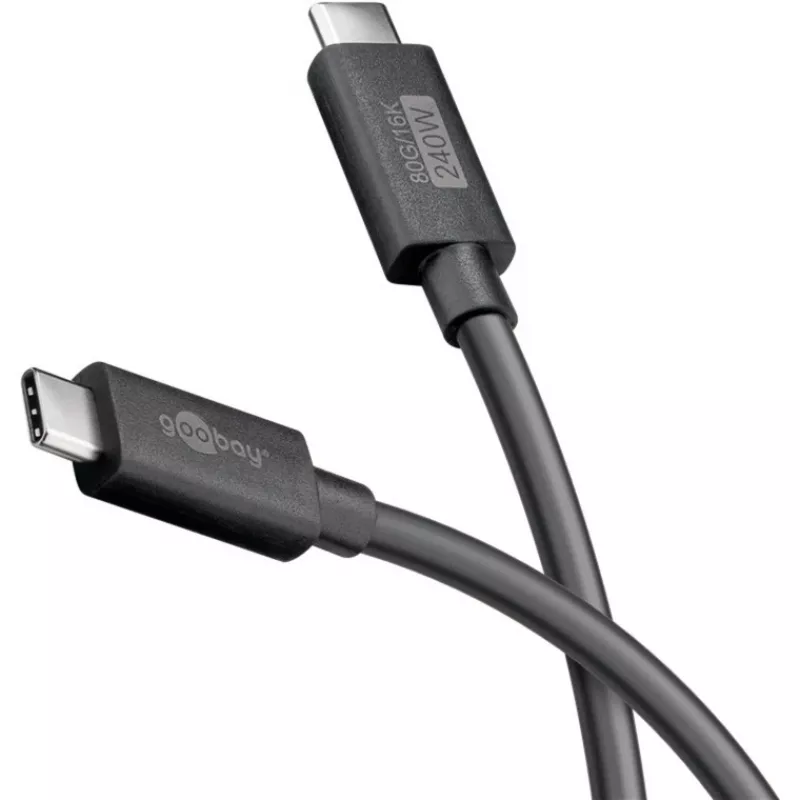 Kabel USB-C WENTRONIC USB4 Gen4 1.2m — obsługuje 16k@60Hz i 4K@120Hz