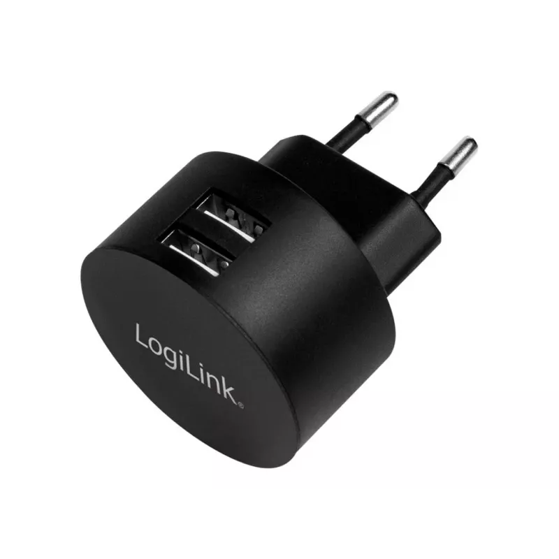 Adapter do gniazdka USB LogiLink PA0218 2 porty USB do szybkiego ładowania 10,5 W