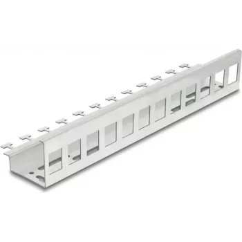 Uchwyt Keystone DELOCK 12 portów do montażu na szynie DIN i ręcznego (model 90631)