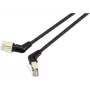 Kabel sieciowy Renkforce RF-6071556 RJ45, kabel krosowy CAT 8.2 S/FTP 2,00 m czarny styki wtyczki obrotowe 360°, kątowe wyjście przewodu 1 szt. (RF-6071556)
