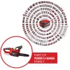 Einhell GE-LC 18 Li - Solo 4,3 m/s 18 V litowo-jonowa (Li-Ion) czarno-czerwona pilarka łańcuchowa (4501761)