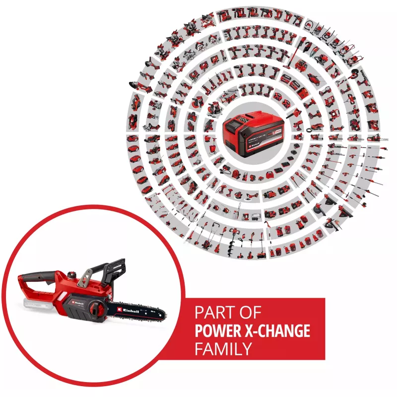 Einhell GE-LC 18 Li - Solo 4,3 m/s 18 V litowo-jonowa (Li-Ion) czarno-czerwona pilarka łańcuchowa (4501761)