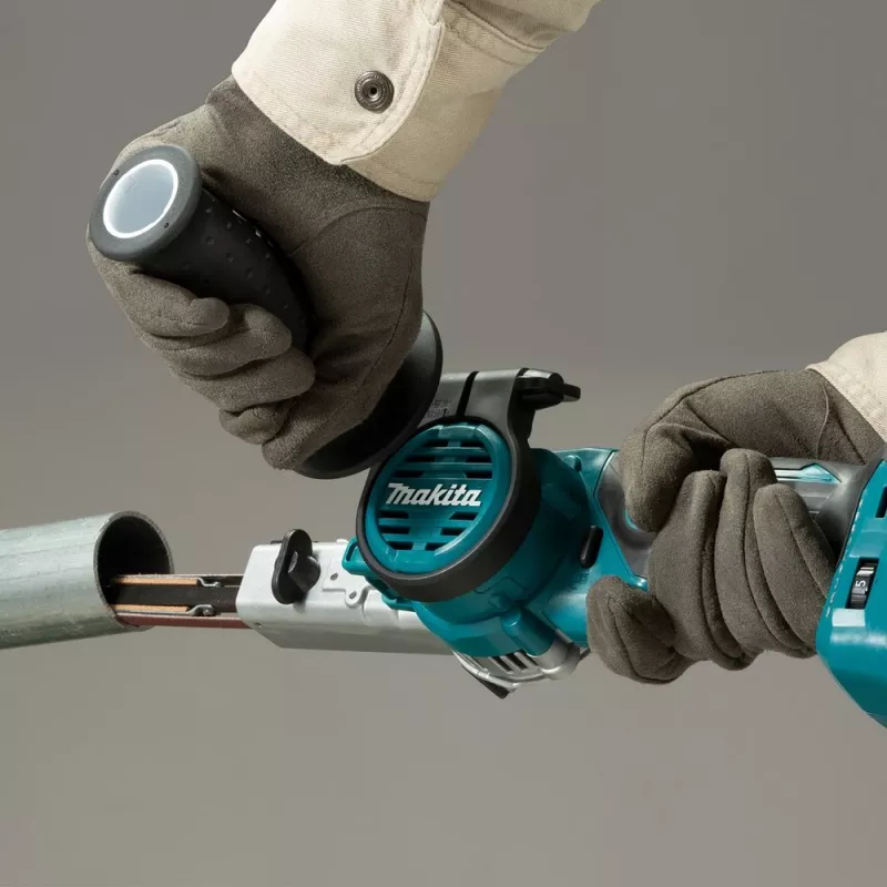 Szlifierka taśmowa Makita DBS180Z, czarno-niebieska