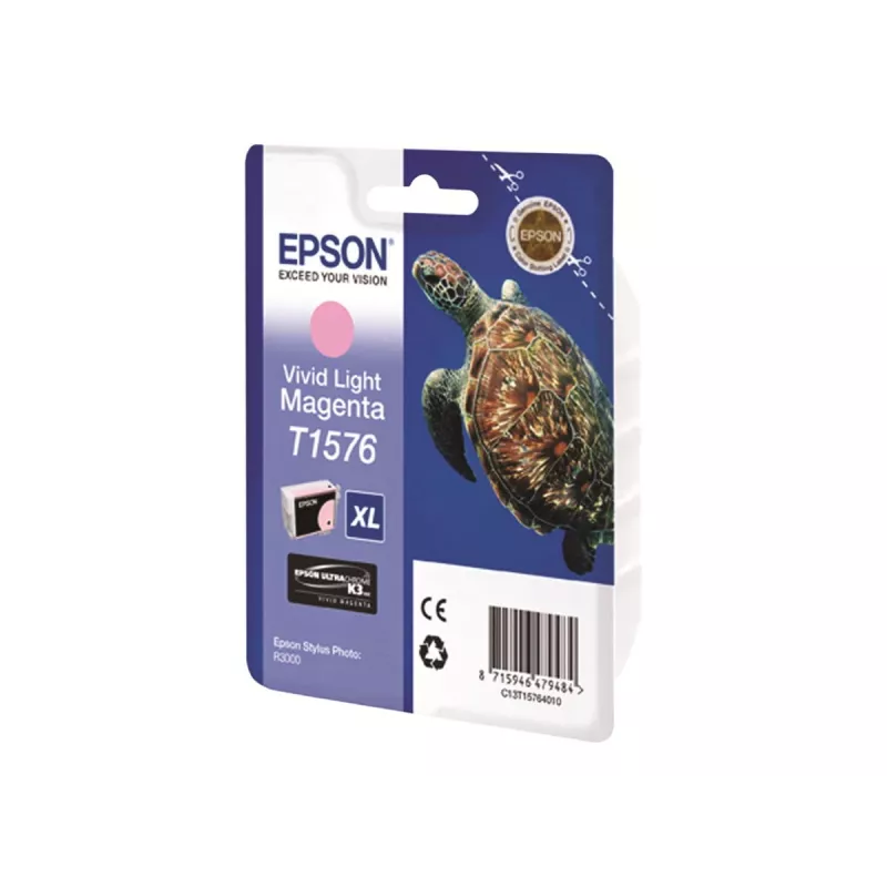Epson Turtle T1576 Vivid Light magenta, High (XL) Yield, Vivid light magenta, atrament pigmentowy, 25.9 ml, 1 szt., 2300 stron