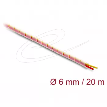 Osłona kablowa DELOCK 19013, przezroczysta pleciona rurka PET, średnica wewnętrzna 4 mm, średnica zewnętrzna 6 mm, długość 20 m