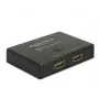 DeLock HDMI 2 - 1 przełącznik dwukierunkowy 4K 60 Hz - przełącznik wideo/audio - 2 x HDMI - stacjonarny