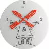 NeXtime klok 8807 Windmil, Ø30 cm, ścienny, biały/czarny/czerwony
