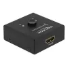DeLock HDMI 2 - 1 dwukierunkowy 4K 60 Hz kompaktowy – pudełko detaliczne – przełącznik wideo/audio – 2 x HDMI – komputer stacjonarny (64072)